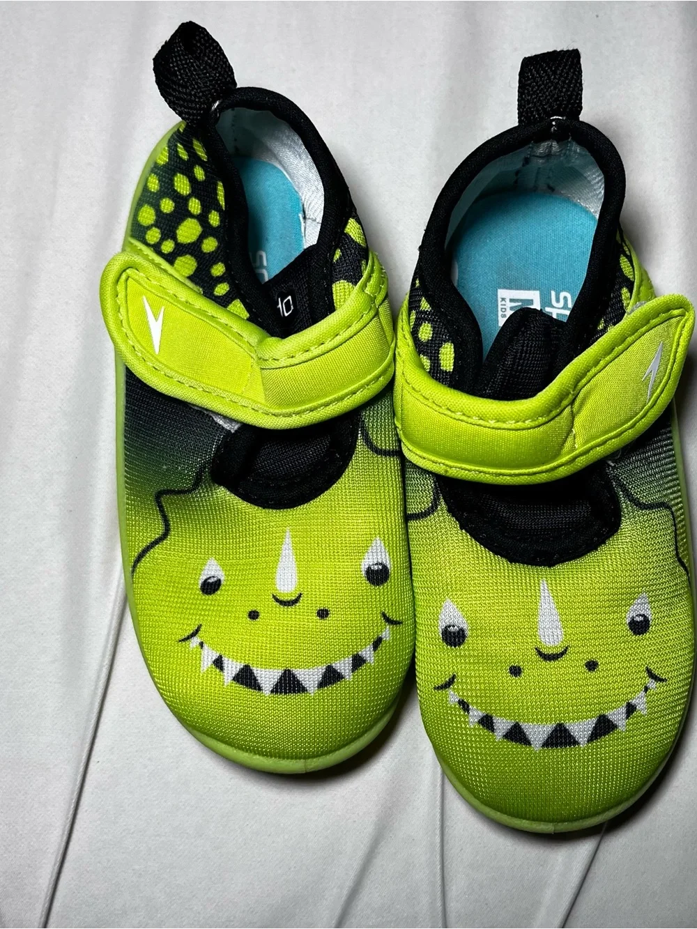 Speedo Kids Water Shoes Dinosaur Green Size M 7/8